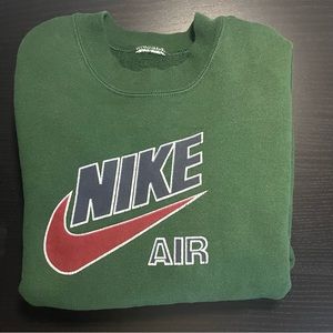 Nike Air Bootleg Forest Green Mock Neck Sweatshirt Size Women’s Medium